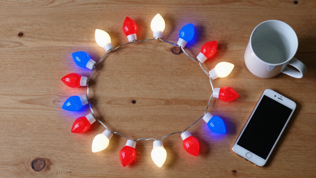 patriotic LED string lights