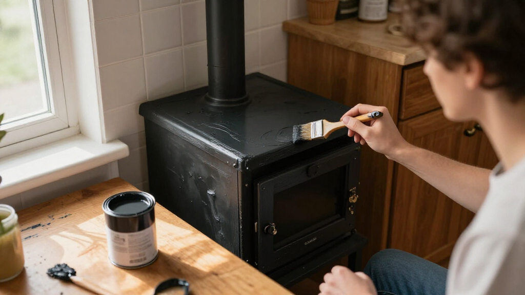 wood stove paint