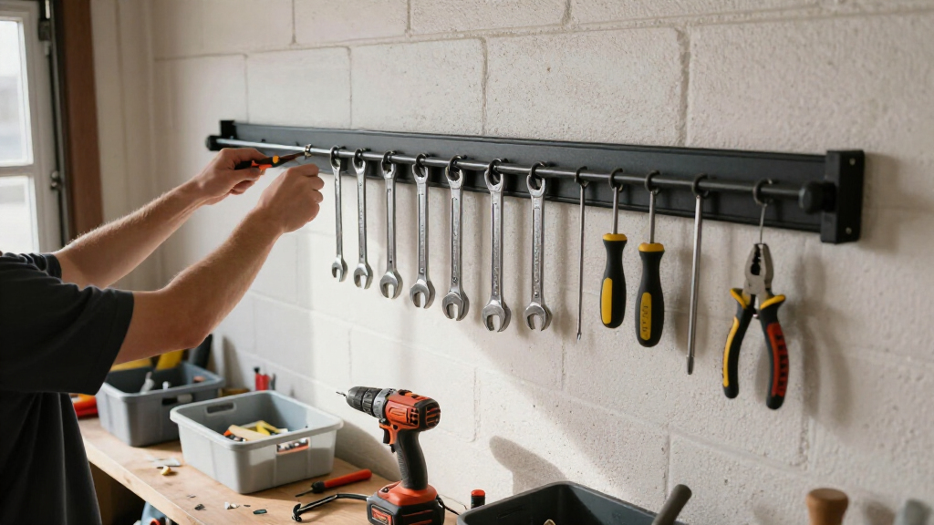 garage tool rail system