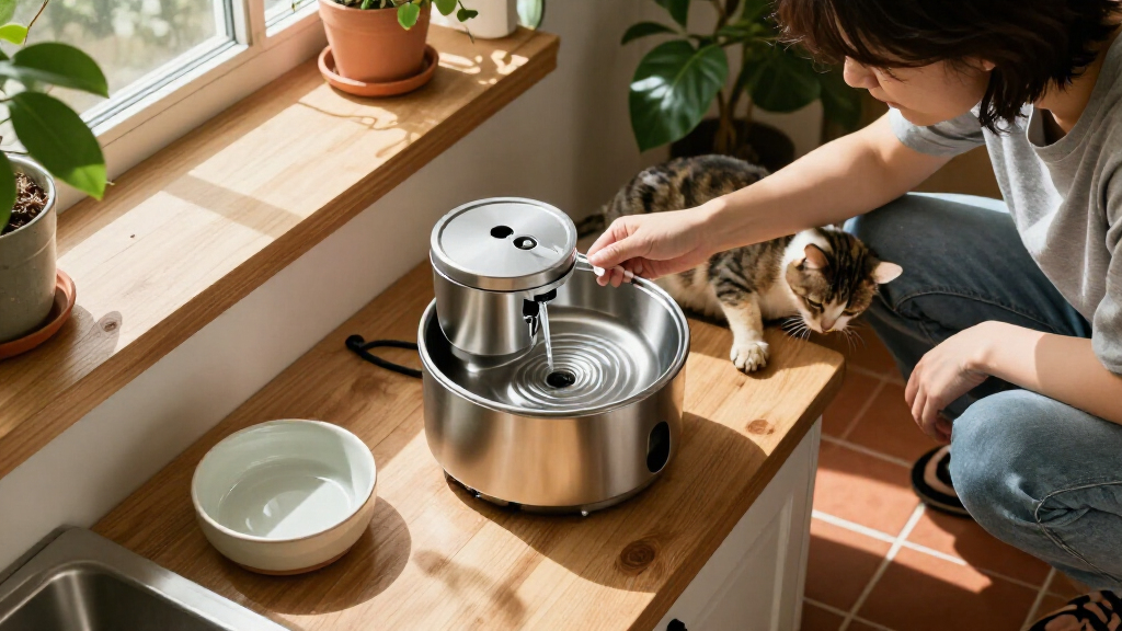 automatic pet water fountains
