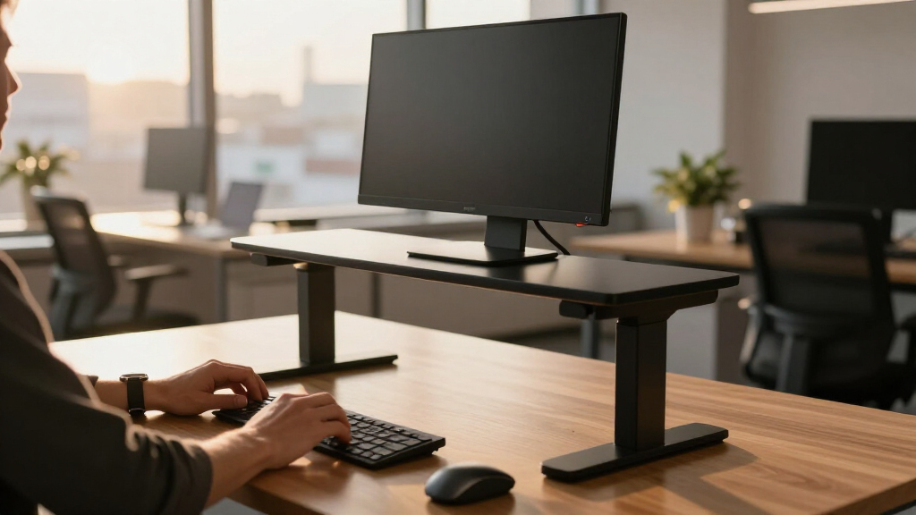 best premium electric standing desk for large workstations
