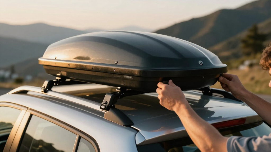 car rooftop cargo box for race travel