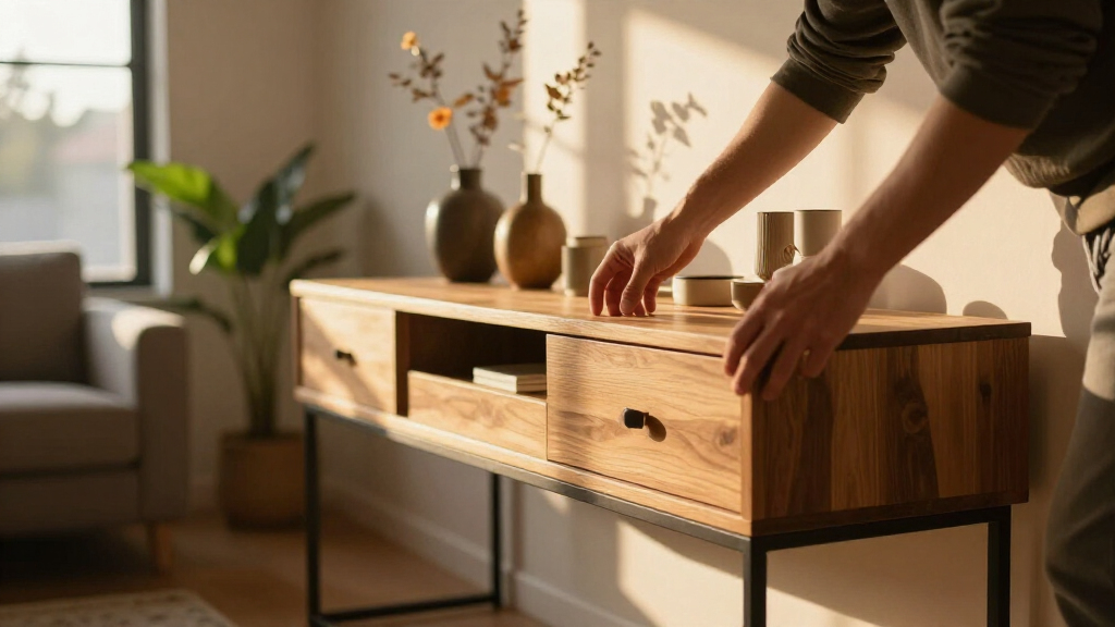 console tables with storage drawers