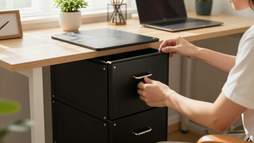 lockable rolling storage cabinet for home office