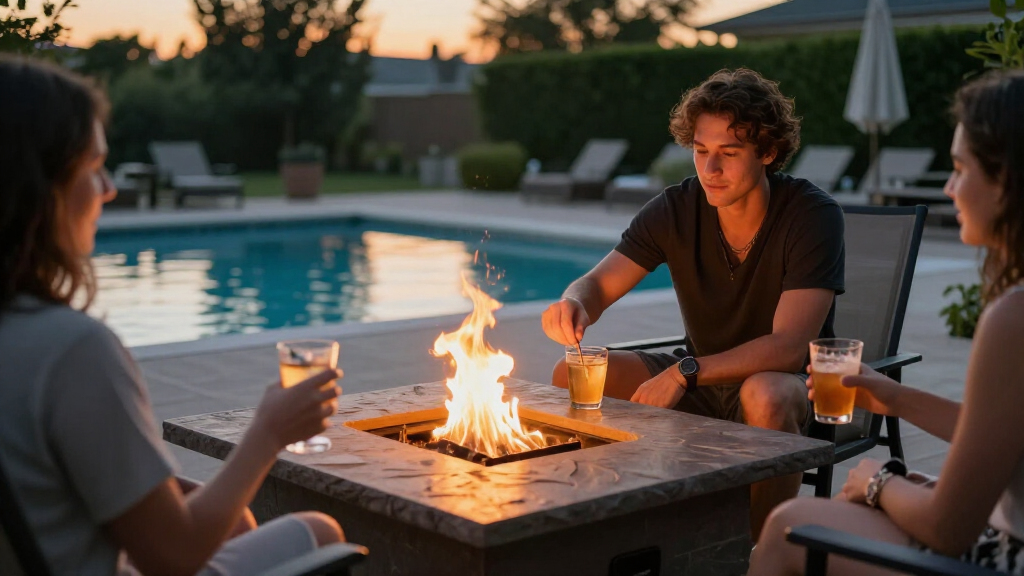 best natural gas fire pit table