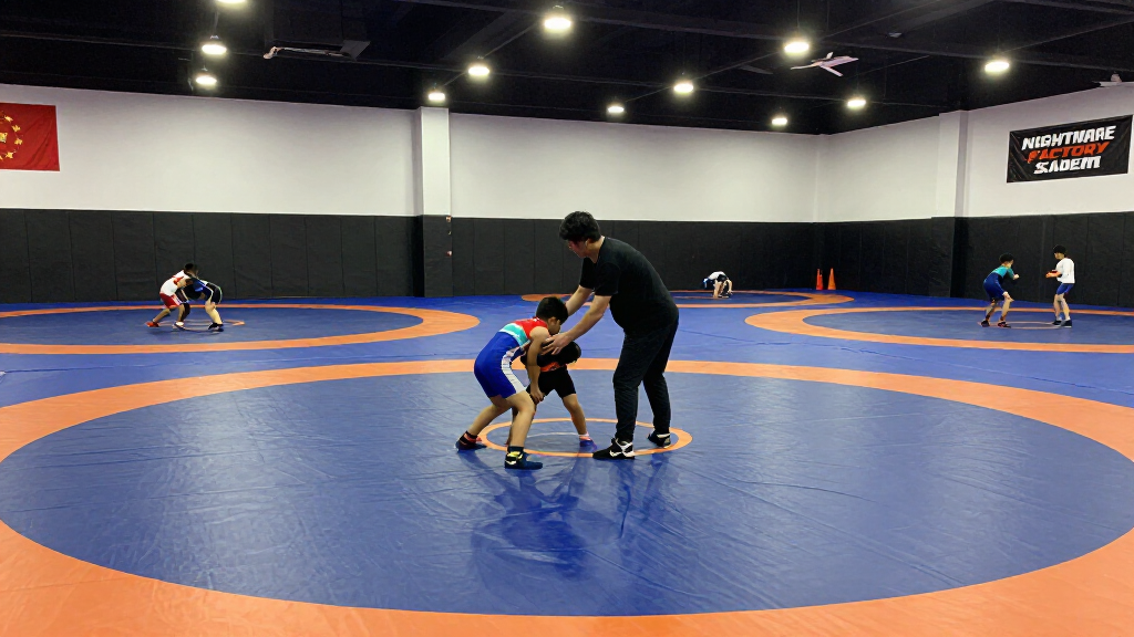 Wrestling training academy facility — representing the Nightmare Factory school