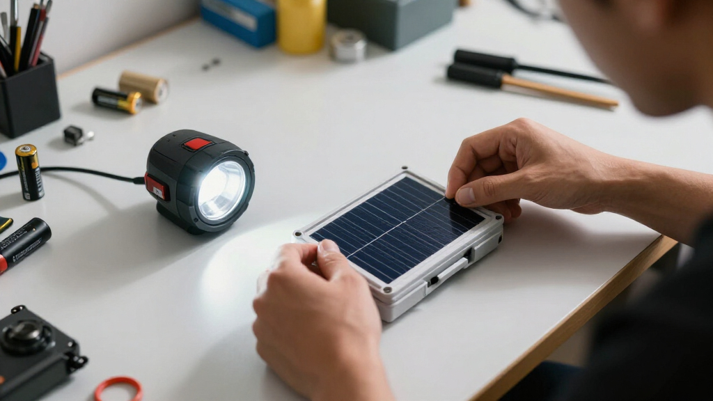 solar-powered emergency flashlights