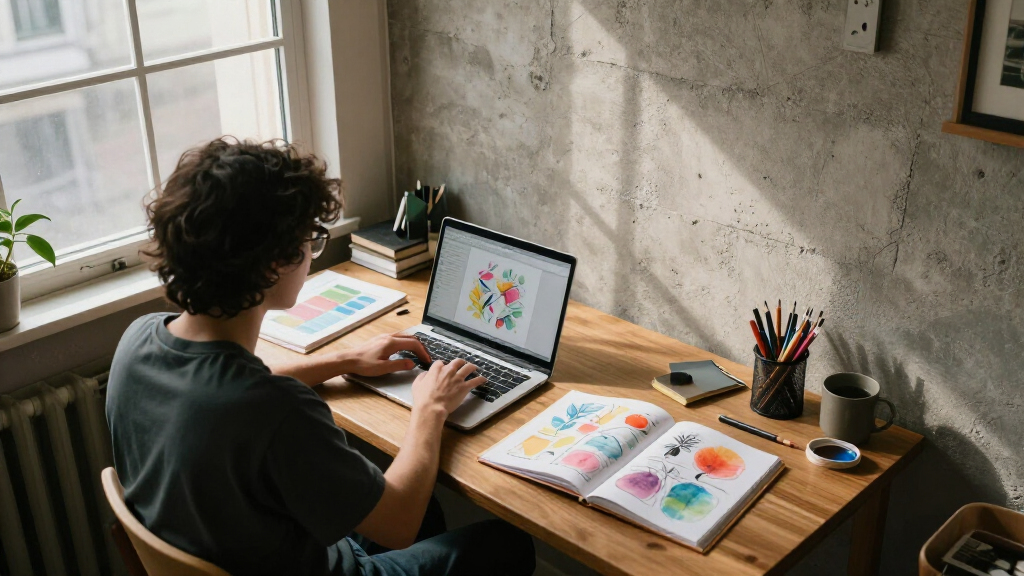 home office setup for creatives