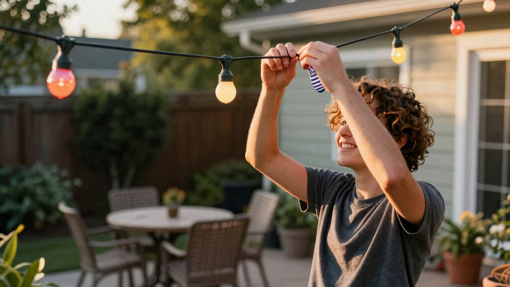 patriotic outdoor string lights