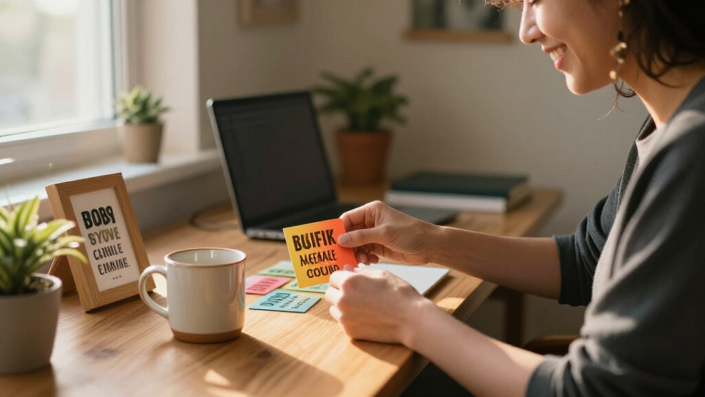 motivational quote desk accessories