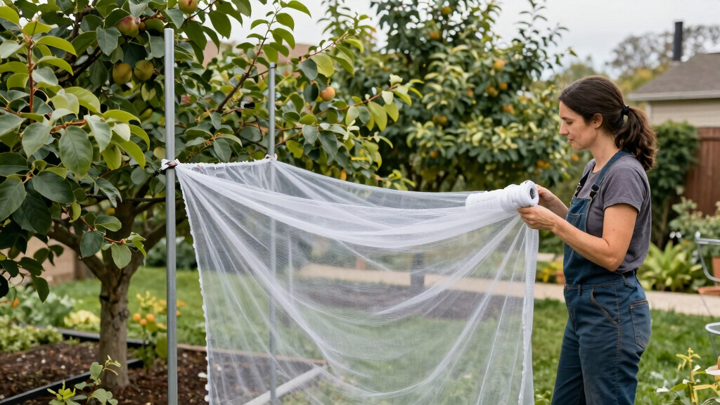 best fruit tree netting system with support poles