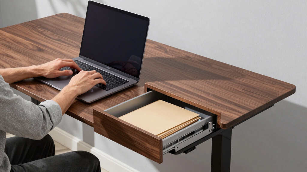 best motorized standing desk with file drawer