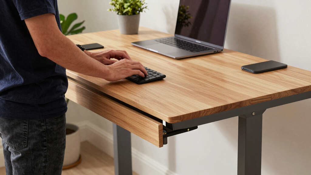 best electric standing desk with storage