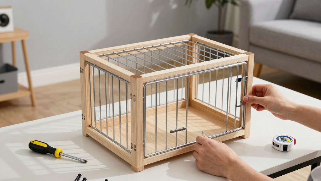 best double furniture dog crate for two dogs