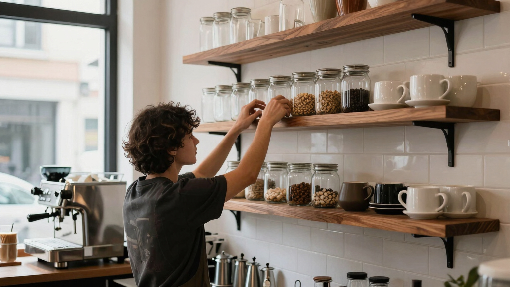 best floating shelves for coffee bar