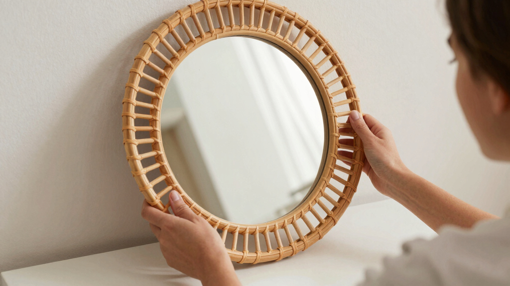 best rattan mirrors for boho rooms