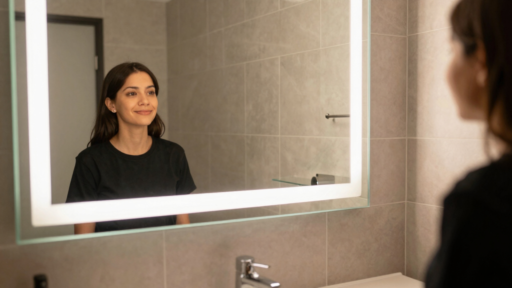 best smart bathroom mirror with LED lights