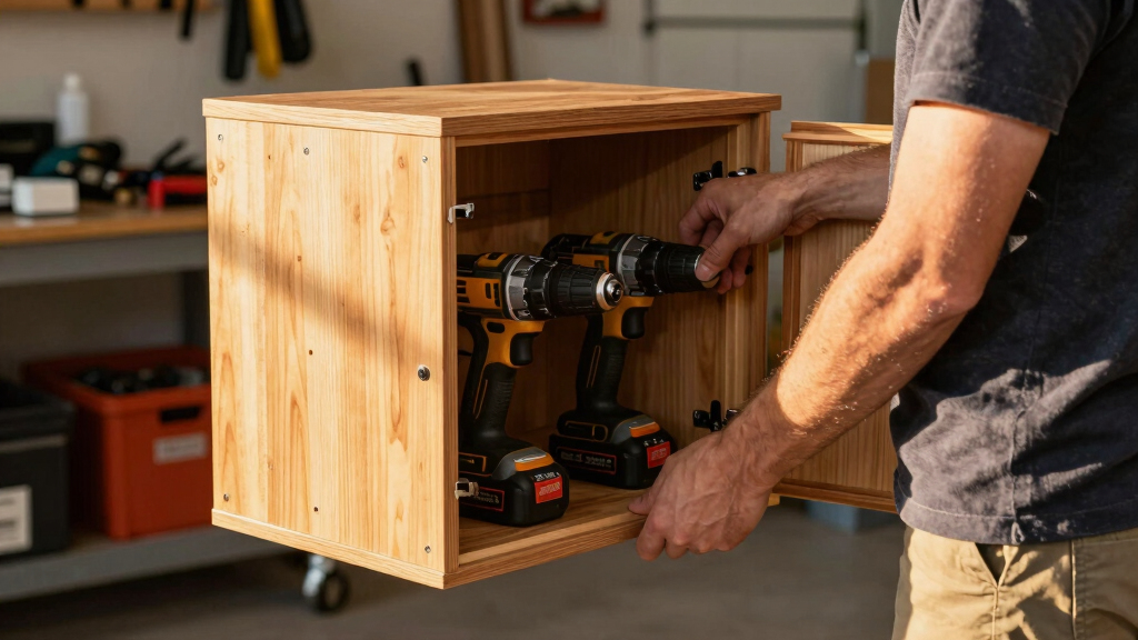 best power tool charging station cabinet