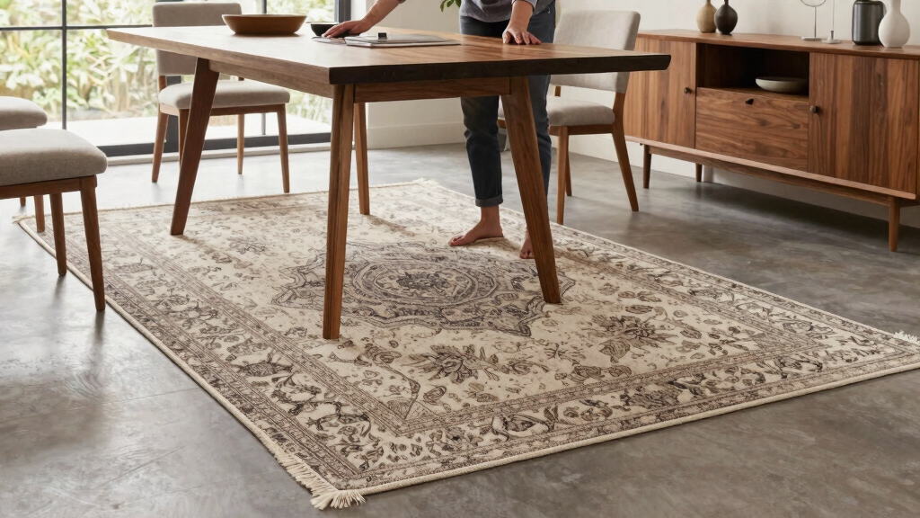 best dining room rugs for under large tables