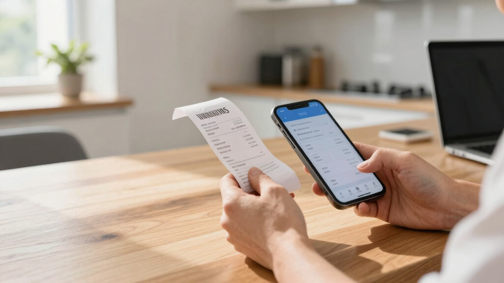 Receipt scanner for expense management