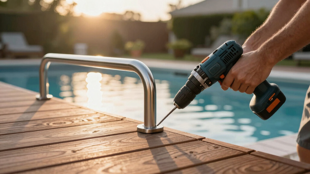 best pool handrail for deck mount