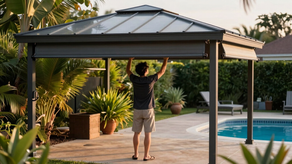 best hardtop gazebo for poolside