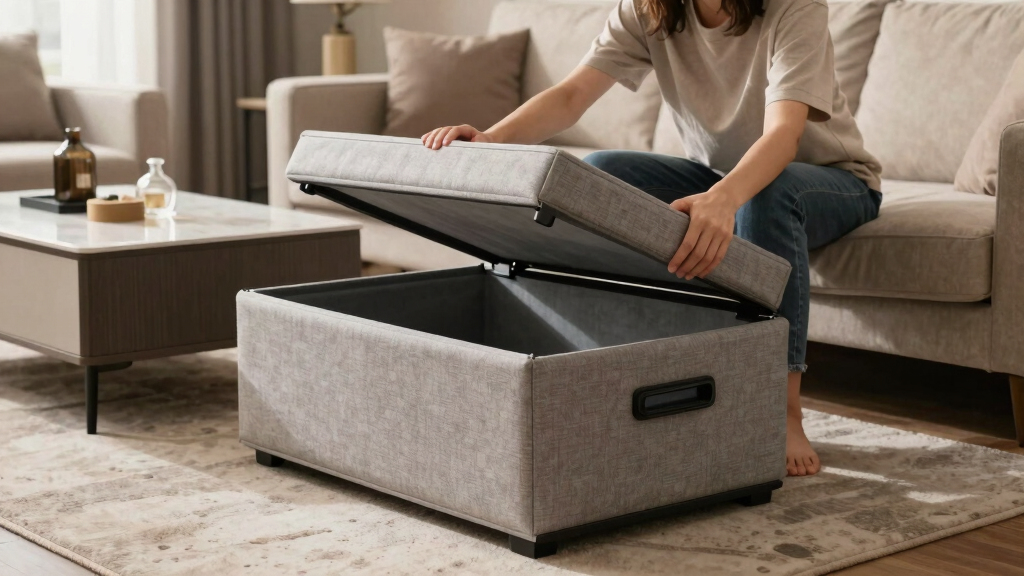 best storage ottomans for living room seating