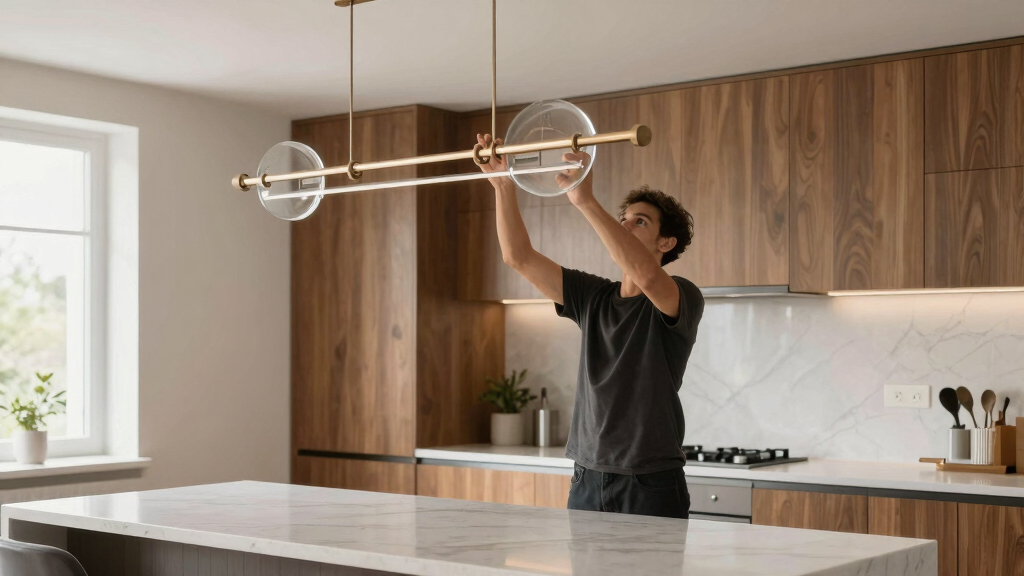 best linear chandeliers for kitchen islands