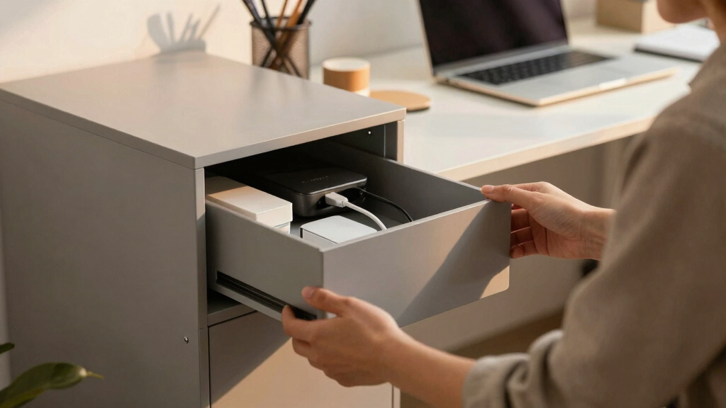 best office storage cabinets with charging drawer
