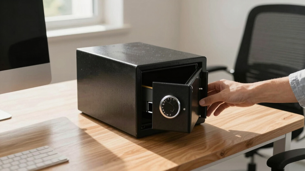 Under desk safe for office security