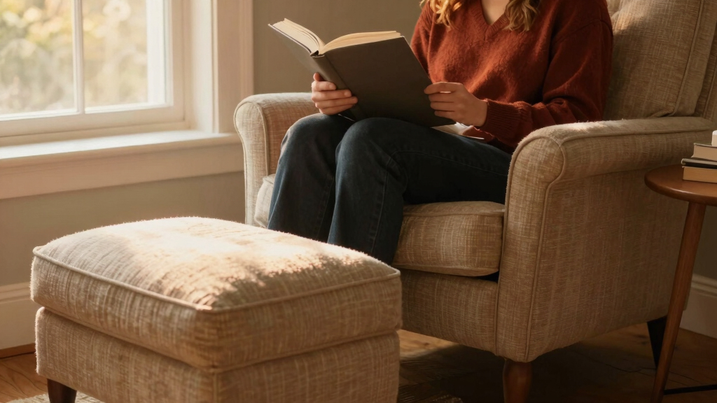best accent chair with ottoman for reading nook