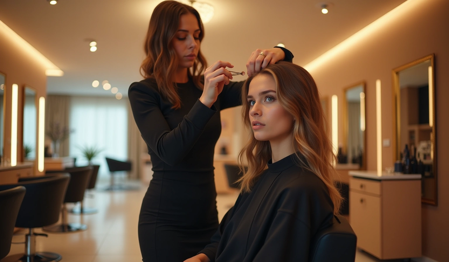 럭셔리 살롱의 아늑한 분위기