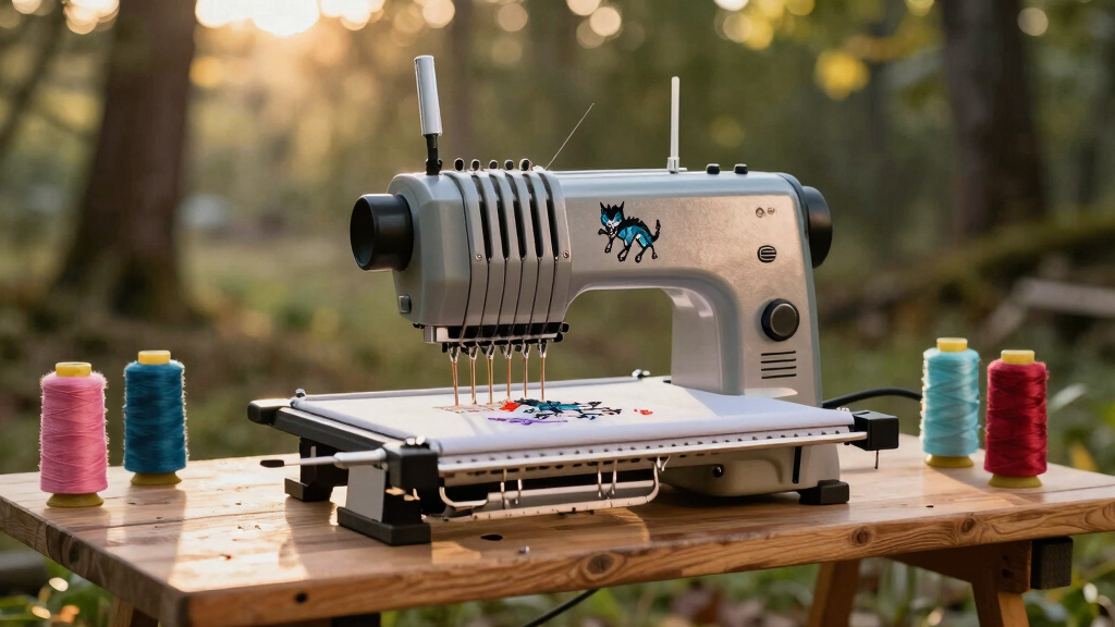 embroidery machine for cryptid merch