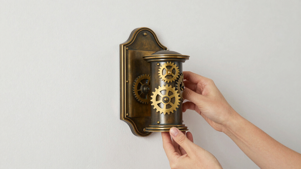 steampunk wall sconce