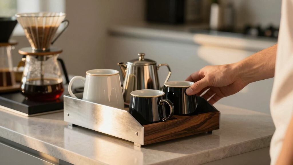 best premium coffee station organizer for countertop