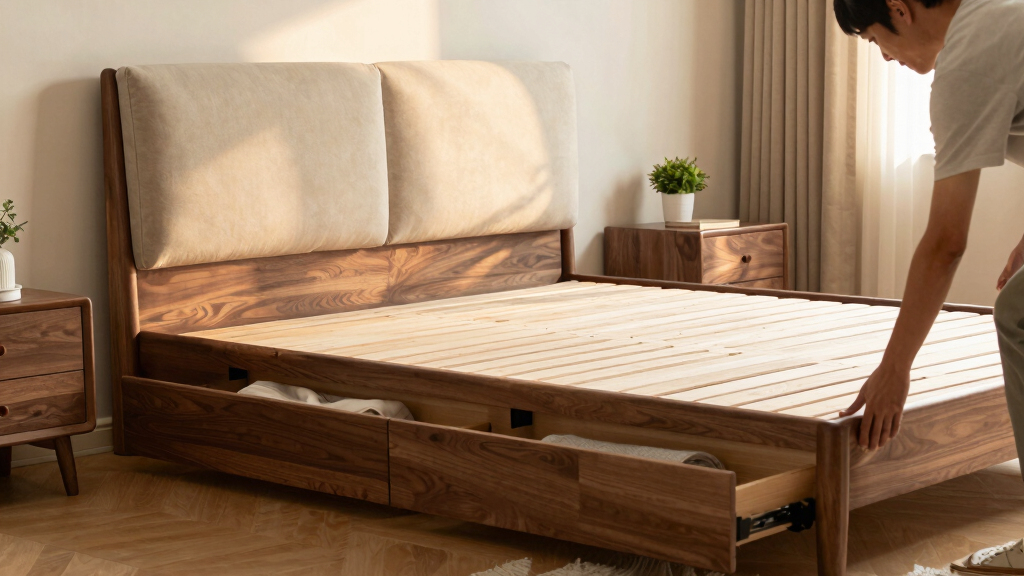 best platform bed frame with headboard and storage