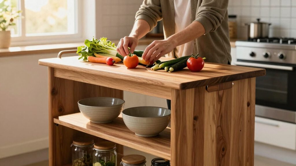 best kitchen island cart solid wood