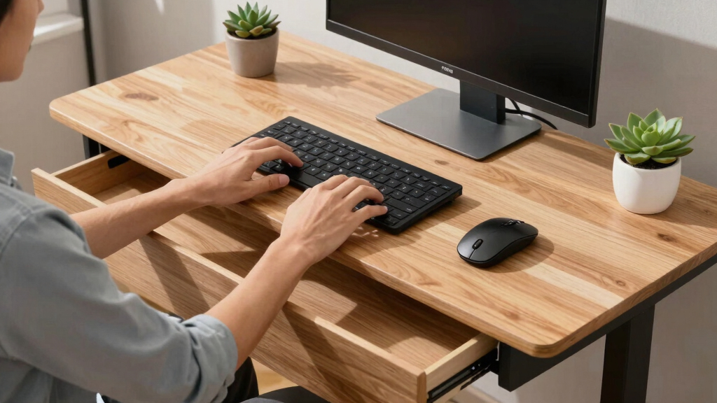 best electric standing desk with drawers