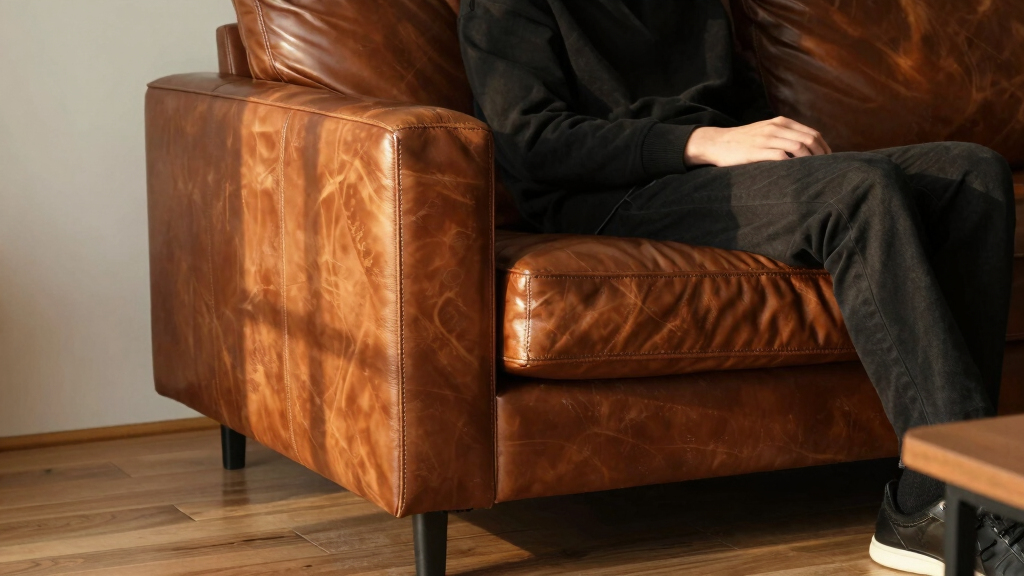 industrial leather sofa