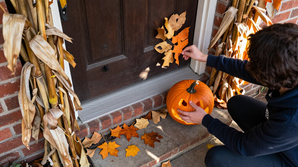 Halloween front door decor