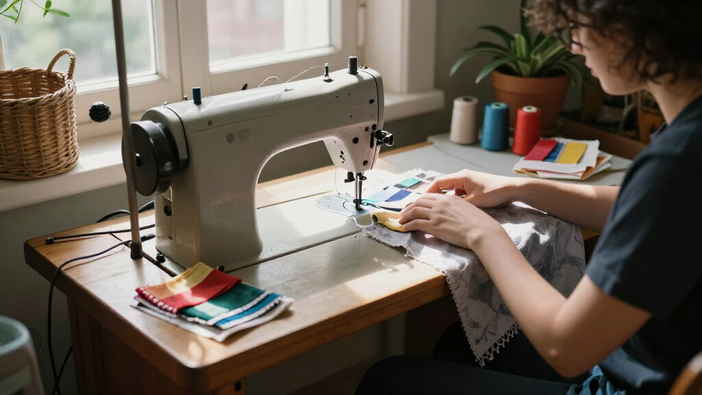 sewing machine with wide extension table