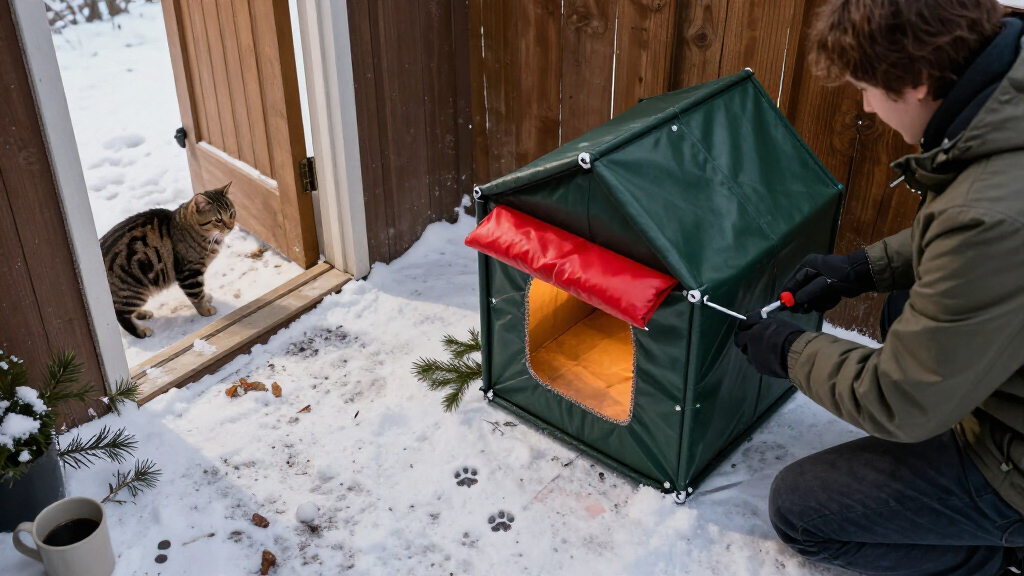 heated outdoor cat houses