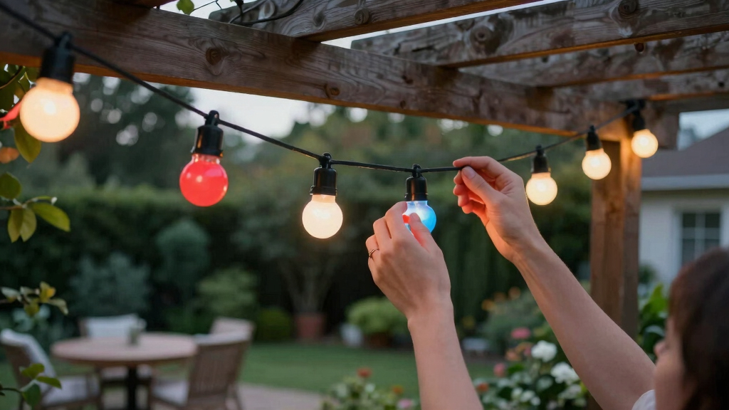patriotic outdoor string lights