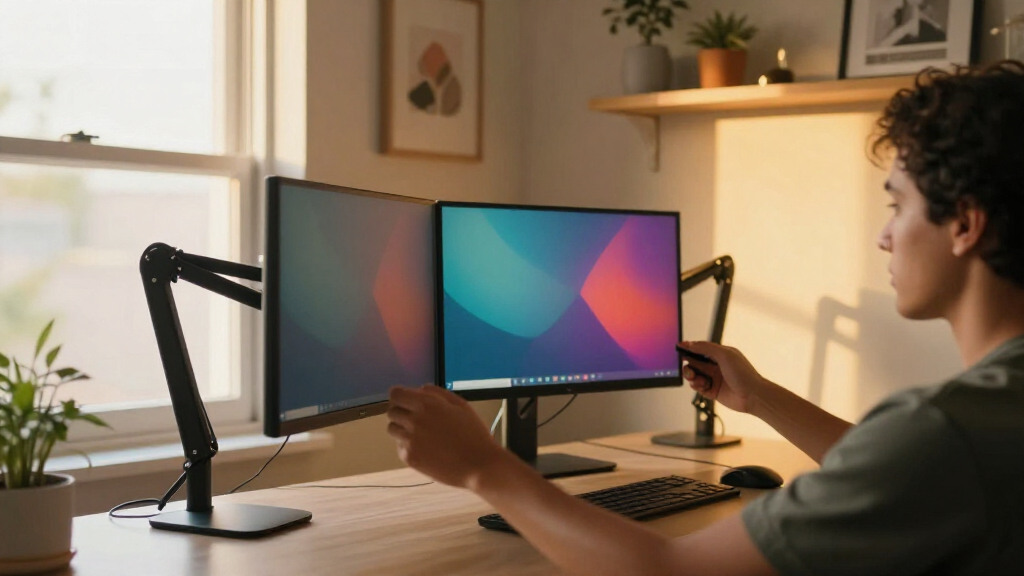 adjustable monitor arms for dual setups