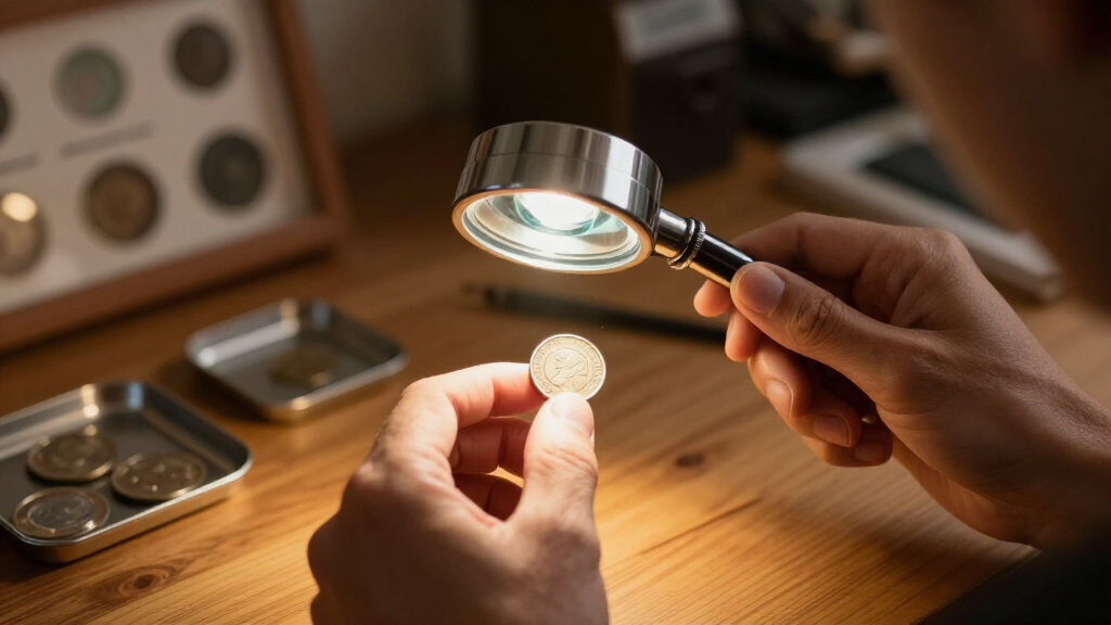 led magnifying lamp for coin desk setup