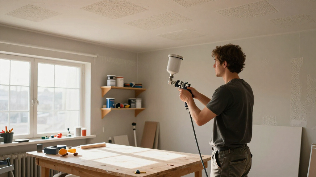 drywall texture compressor setup