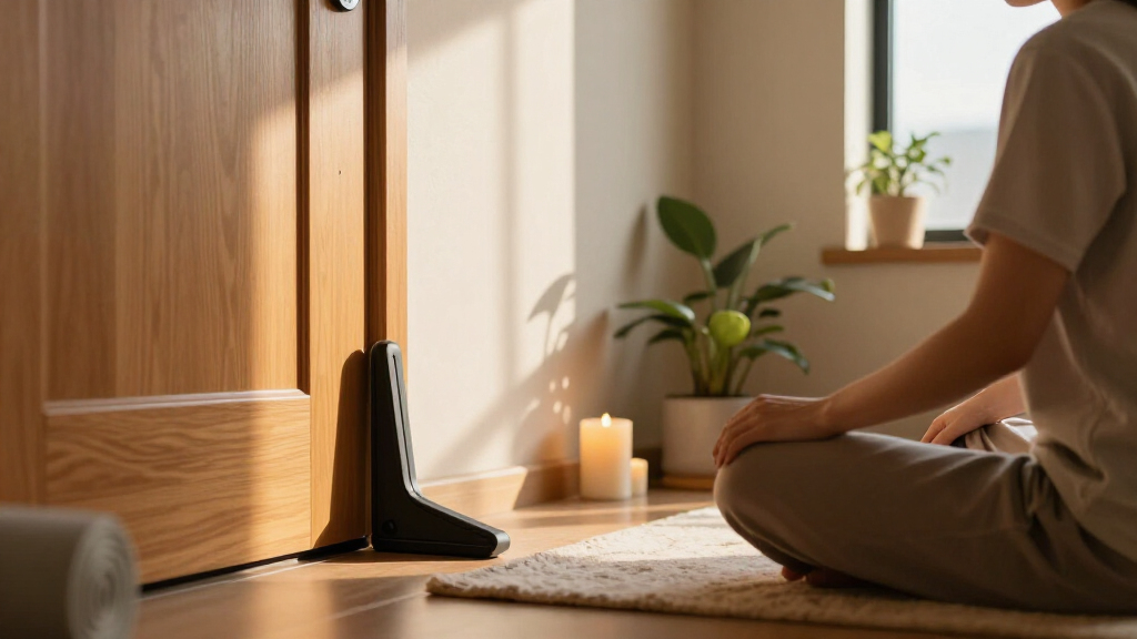 best door sweep for sound control in wellness room