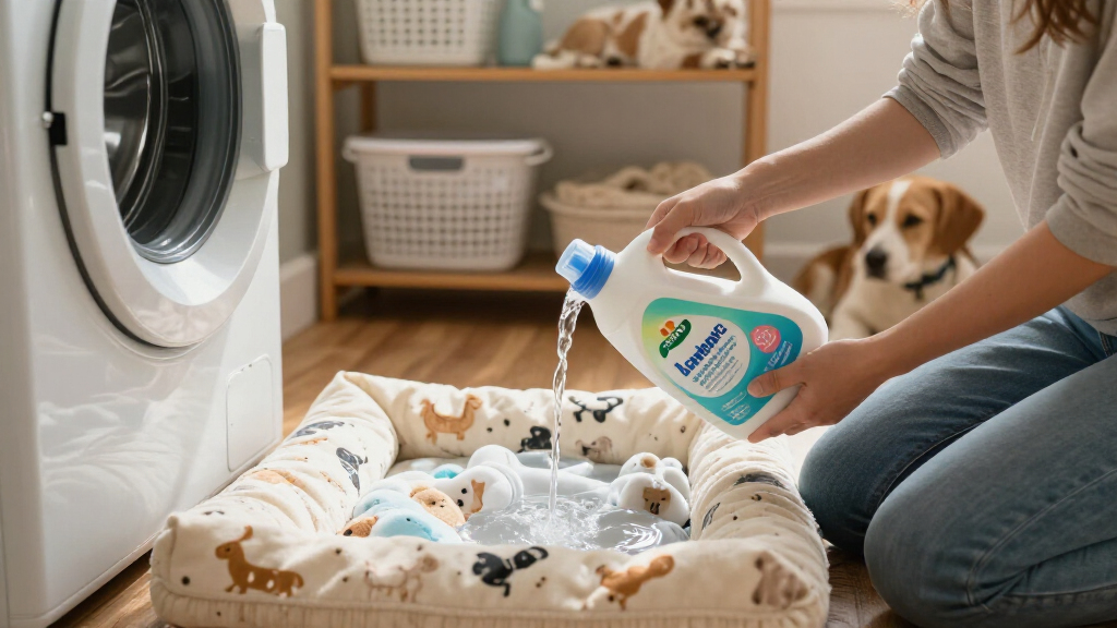 best pet-safe laundry sanitizer for dog bedding