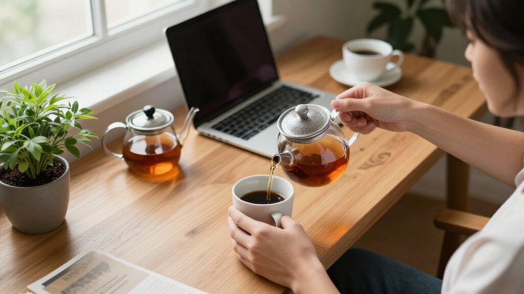 desk setups for drink lovers
