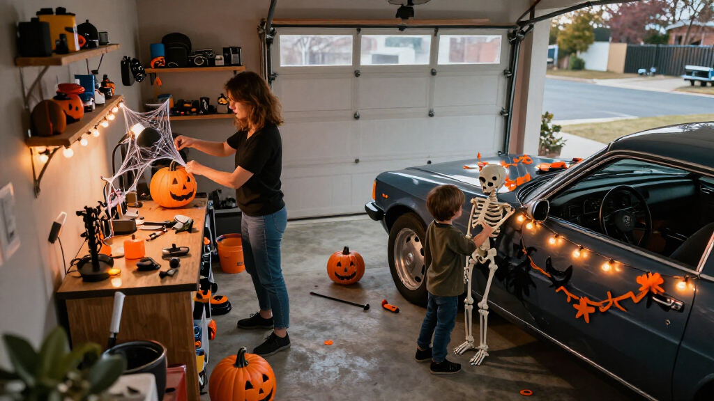 garage halloween decorations